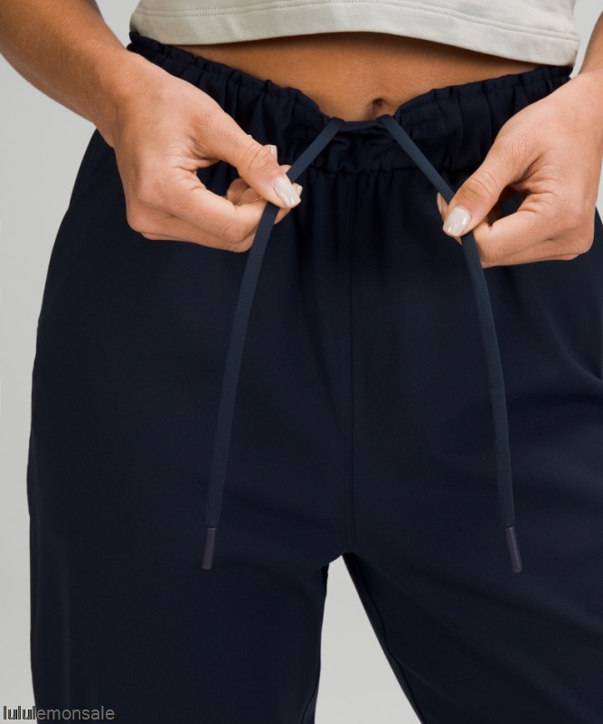 Lululemon Damen DELULU218 | True Navy Stretch-Jogginghose Mit Hohem Bund In Voller Länge